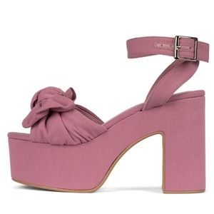 JEFFREY CAMPBELL Picnic Platform Sandals, pink denim, 9